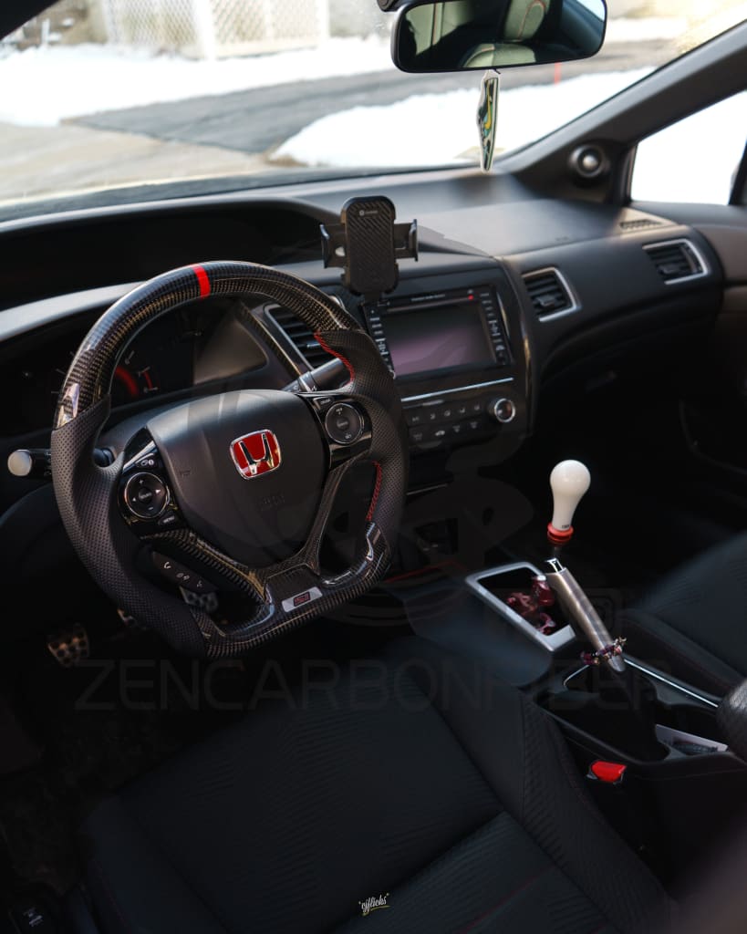 2012-2015 9th gen Honda Civic Carbon Fiber Steering Wheel
