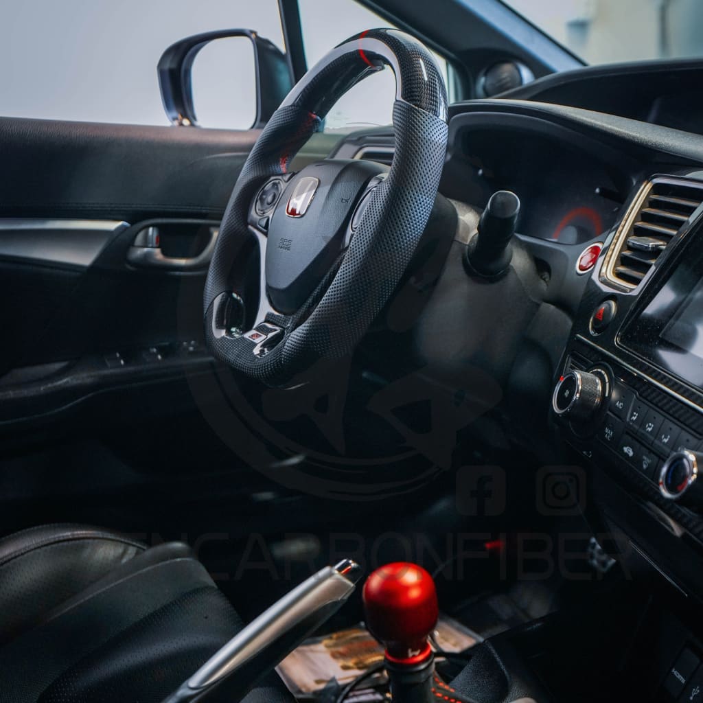 2012-2015 9th gen Honda Civic Carbon Fiber Steering Wheel
