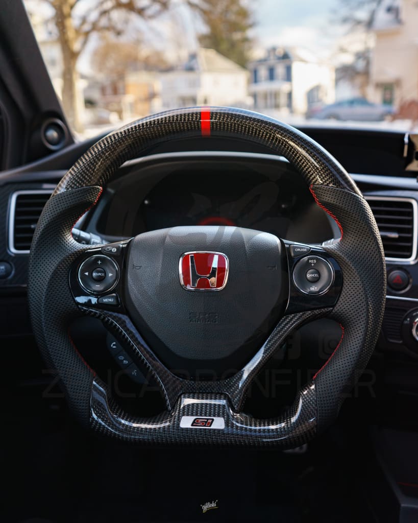2012-2015 9th gen Honda Civic Carbon Fiber Steering Wheel