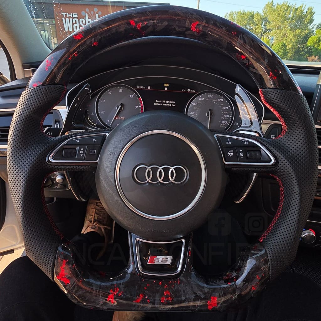 2012-2016 Audi B8.5/8V A3/S3/RS3, A4/S4/RS4, A5/S5/RS5 Carbon Fiber Steering Wheel