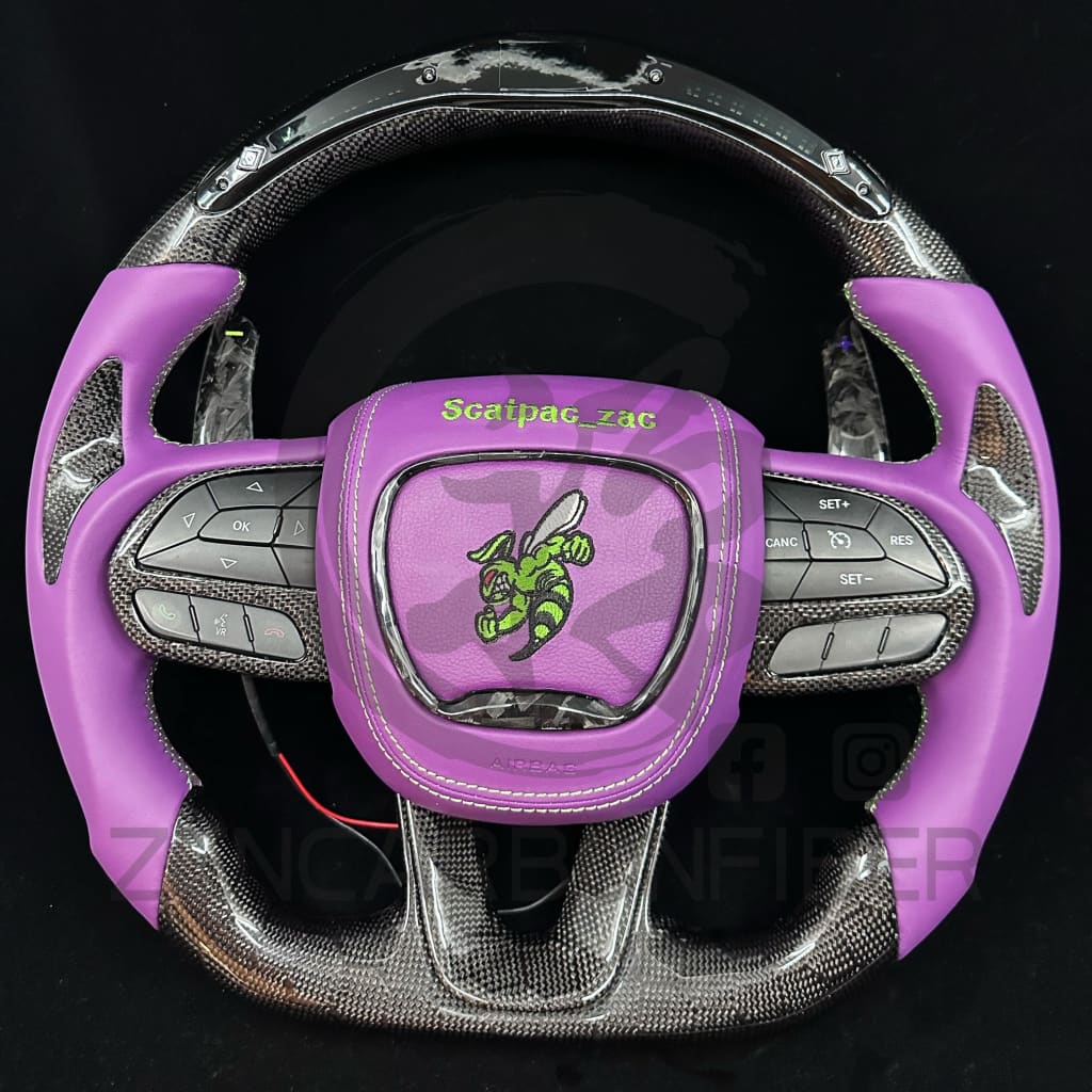 2015-2023 Dodge Charger/Challenger/Durango/WK2 Jeep SRT/Trackhawk Carbon Fiber Steering Wheel