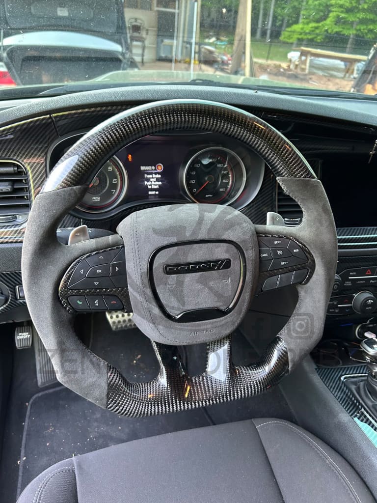 2015-2023 Dodge Charger/Challenger/Durango/WK2 Jeep SRT/Trackhawk Carbon Fiber Steering Wheel