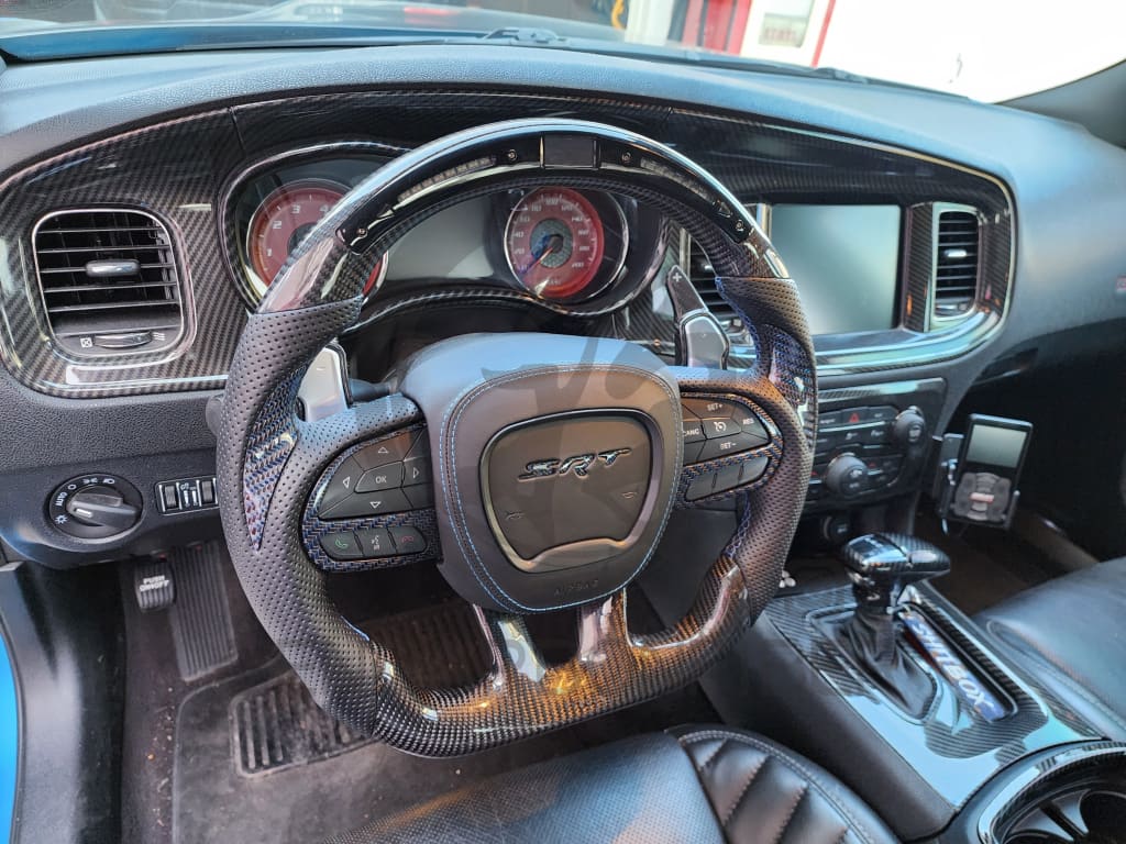 2015-2023 Dodge Charger/Challenger/Durango/WK2 Jeep SRT/Trackhawk Carbon Fiber Steering Wheel