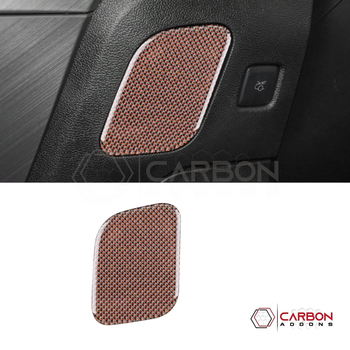 Reflective Carbon Fiber Driver Side Dashboard Trim Overlay for 2015–2023 Ford Mustang