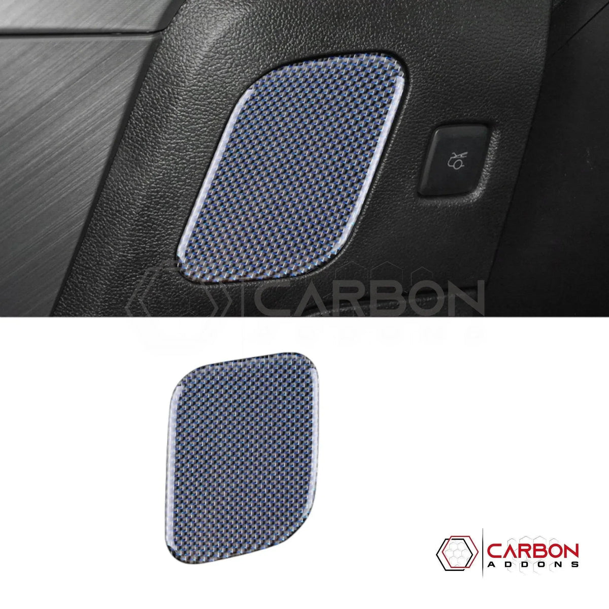 Reflective Carbon Fiber Driver Side Dashboard Trim Overlay for 2015–2023 Ford Mustang