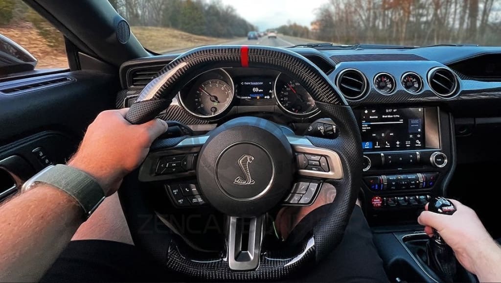 2015-2023 S550 Ford Mustang Carbon Fiber Steering Wheel