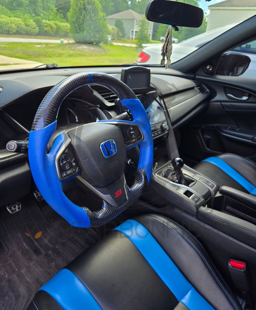 2016-2021 10th Gen Honda Civic Carbon Fiber Steering Wheel