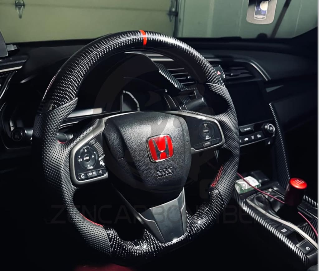 2016-2021 10th Gen Honda Civic Carbon Fiber Steering Wheel