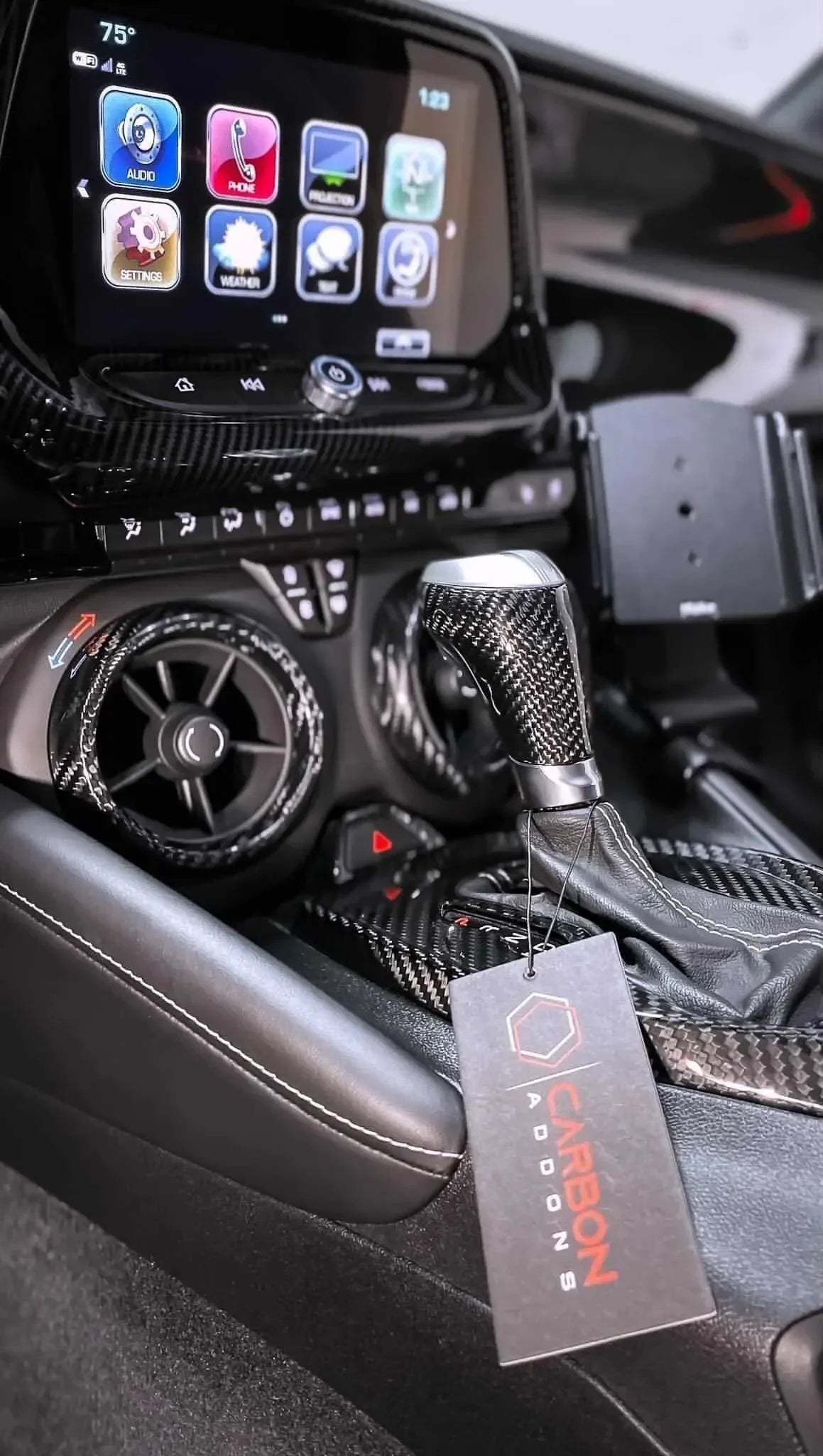 2016-2024 Camaro Carbon Fiber Center Console AC Vent Covers