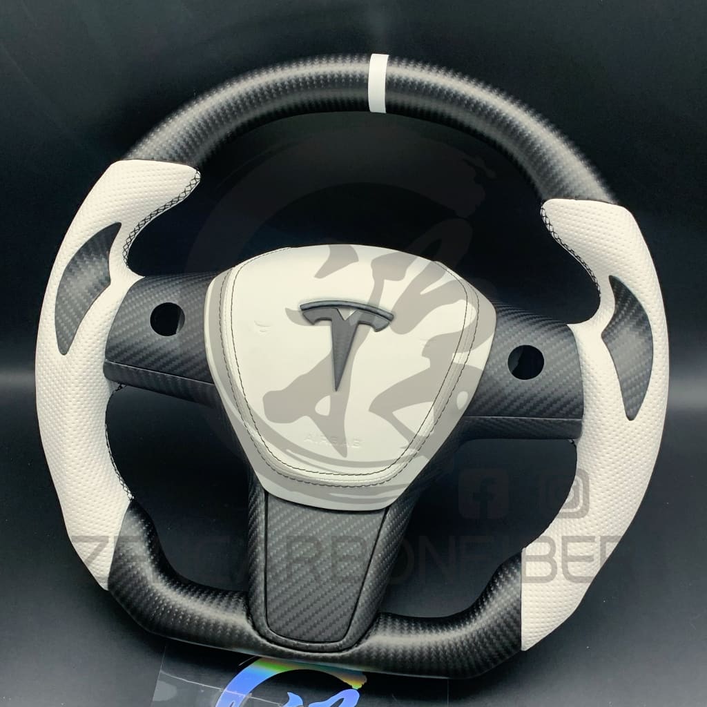 2017-2023 Tesla Model 3/Y Carbon Fiber Steering Wheel