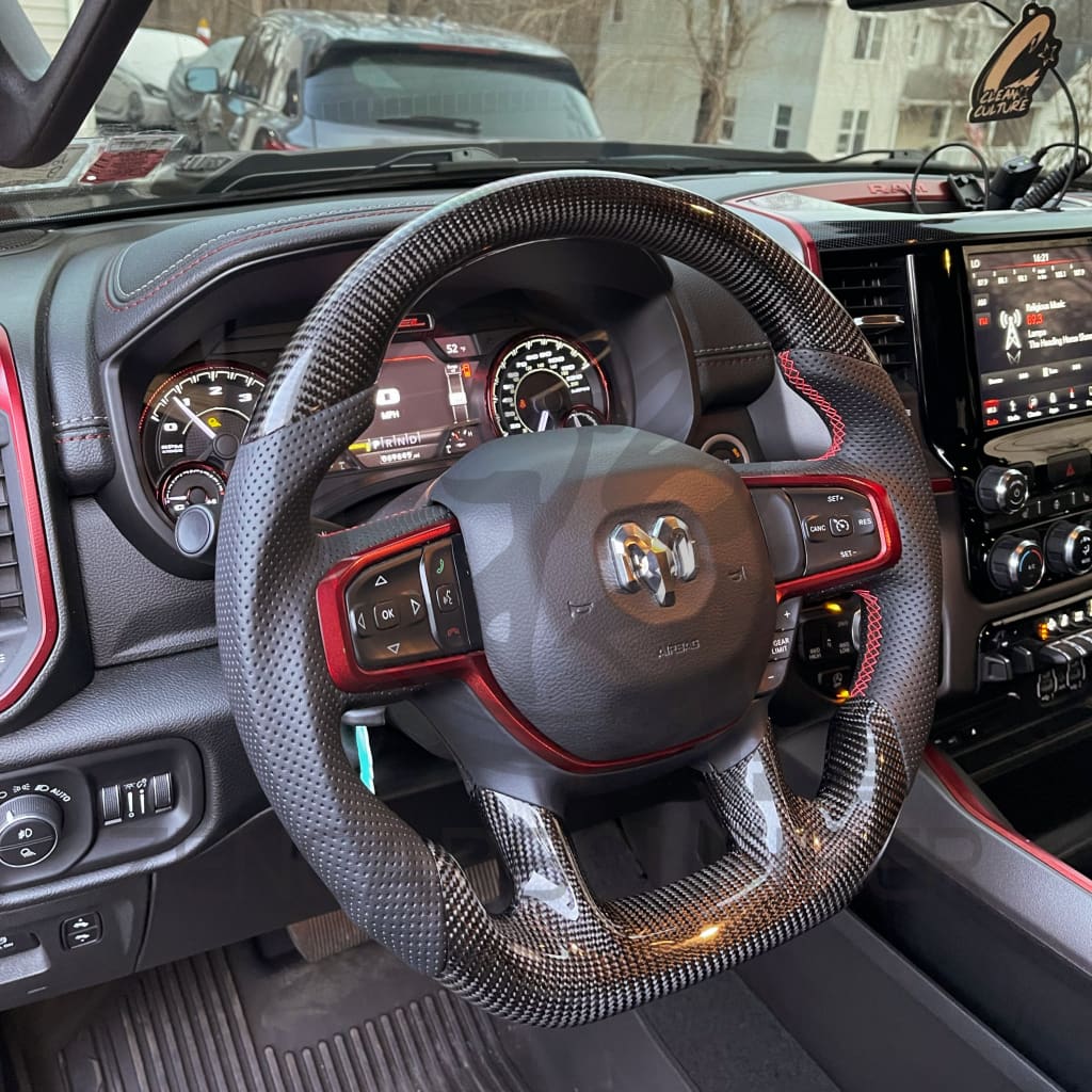 2019-2024 Dodge RAM Carbon Fiber Steering Wheel