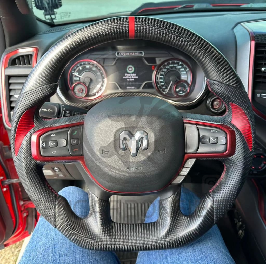 2019-2024 Dodge RAM Carbon Fiber Steering Wheel