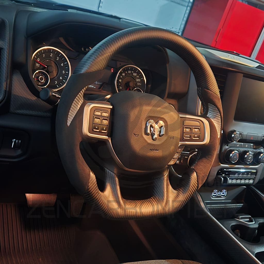 2019-2024 Dodge RAM Carbon Fiber Steering Wheel