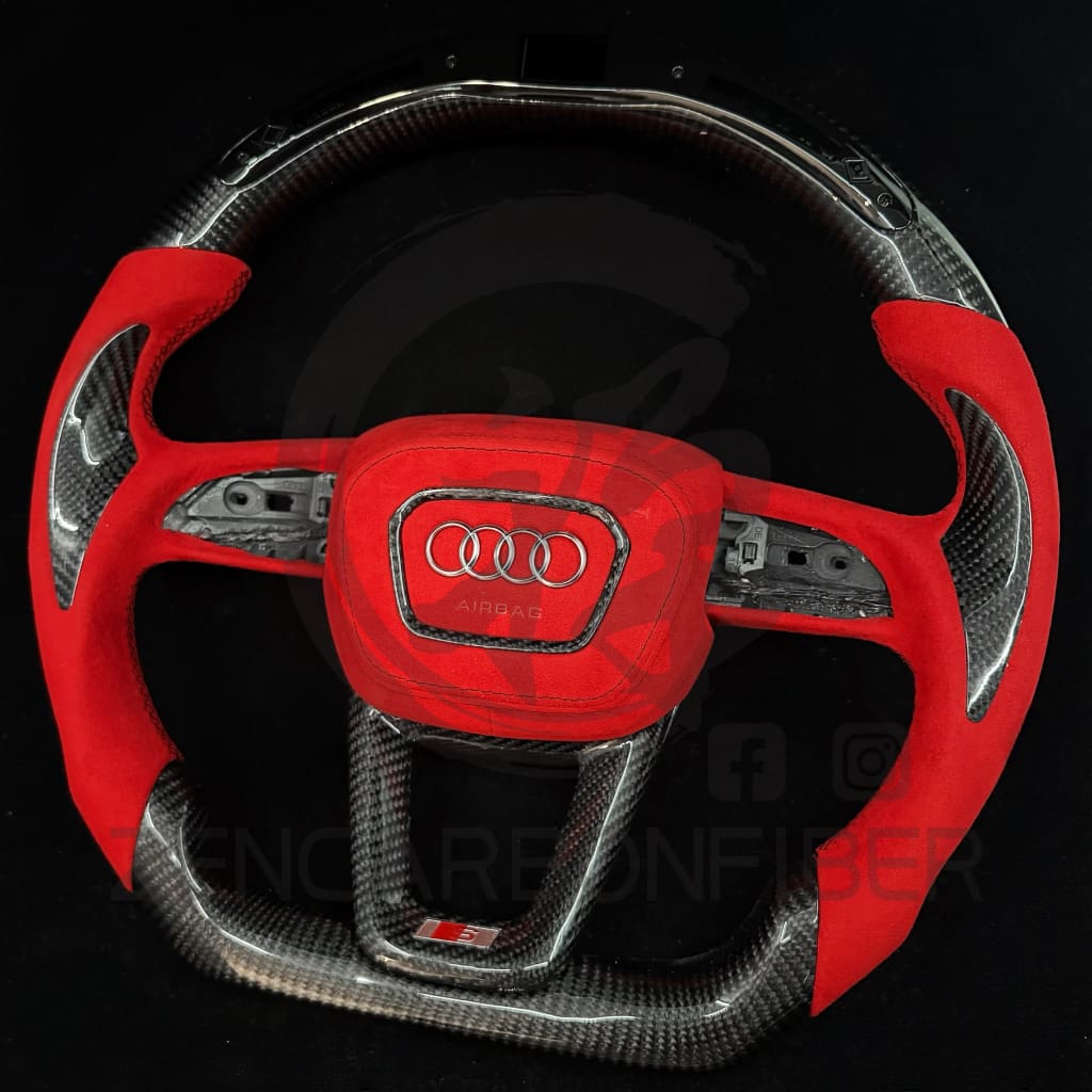 2019+ Audi Q7/Q8/SQ7/SQ8/RSQ8 Carbon Fiber Steering Wheel