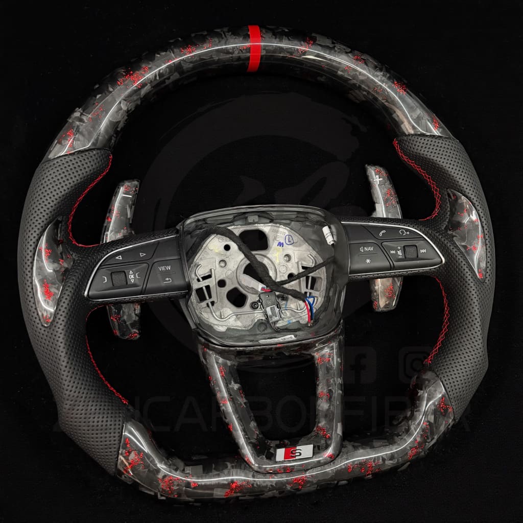 2019+ Audi Q7/Q8/SQ7/SQ8/RSQ8 Carbon Fiber Steering Wheel