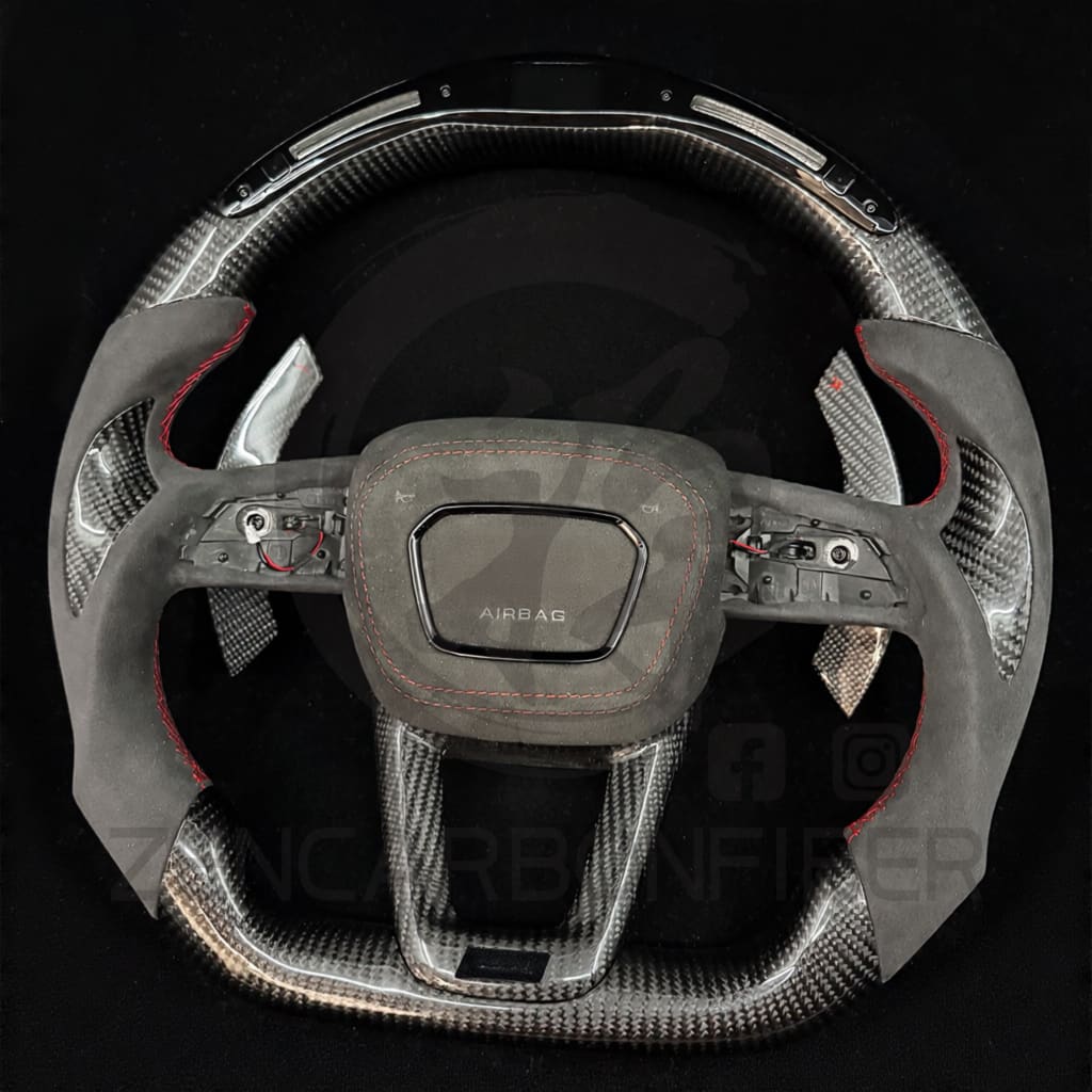 2019+ Audi Q7/Q8/SQ7/SQ8/RSQ8 Carbon Fiber Steering Wheel