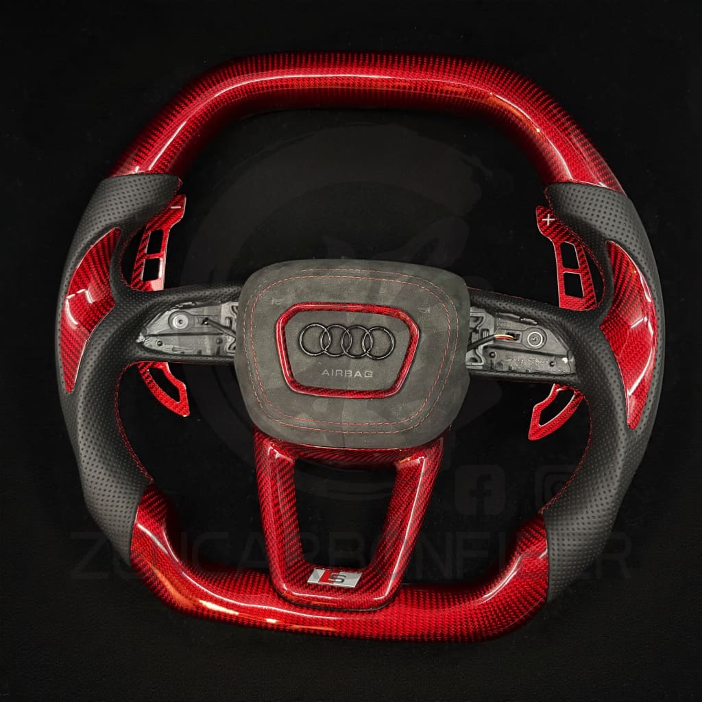 2019+ Audi Q7/Q8/SQ7/SQ8/RSQ8 Carbon Fiber Steering Wheel