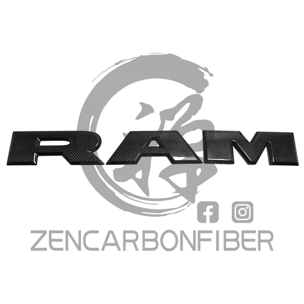 2019+ Dodge RAM 1500/TRX Carbon Fiber Rear Tailgate Emblem Cover