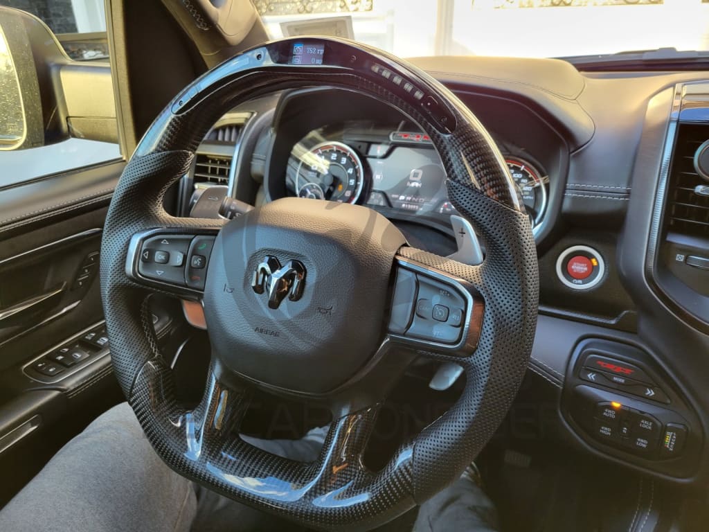 2021-2024 Dodge RAM TRX/GT Carbon Fiber Steering Wheel