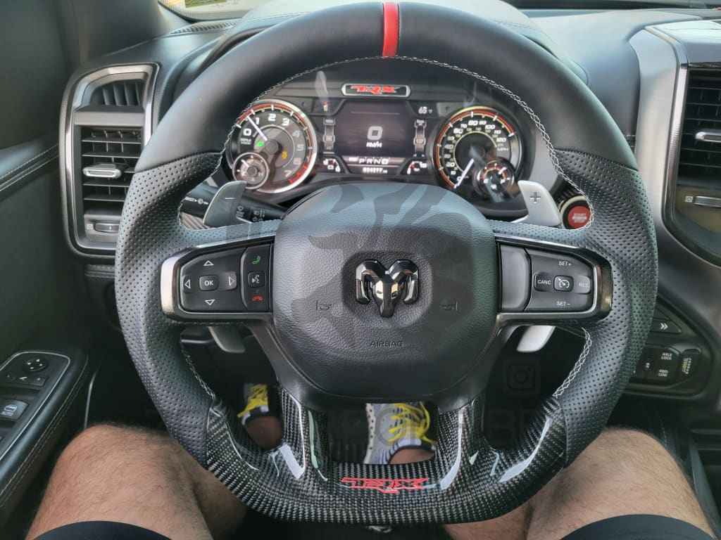2021-2024 Dodge RAM TRX/GT Carbon Fiber Steering Wheel