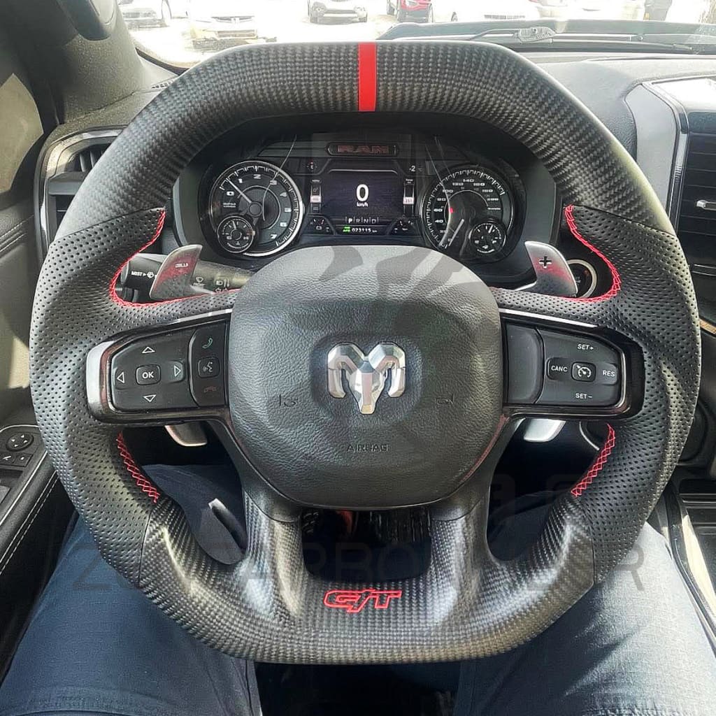 2021-2024 Dodge RAM TRX/GT Carbon Fiber Steering Wheel