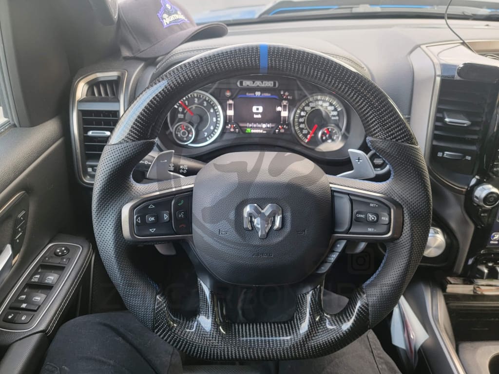 2021-2024 Dodge RAM TRX/GT Carbon Fiber Steering Wheel