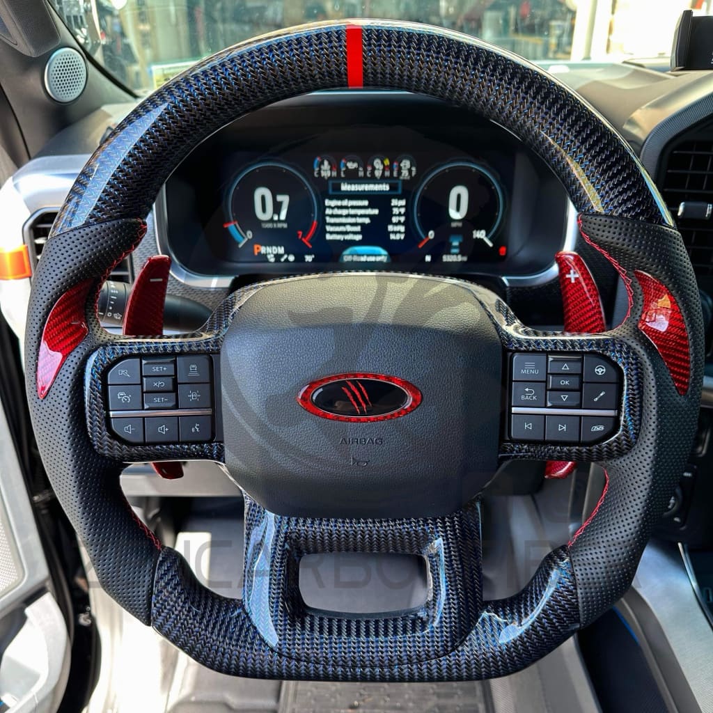 2021+ Ford F150 Raptor Carbon Fiber Steering Wheel