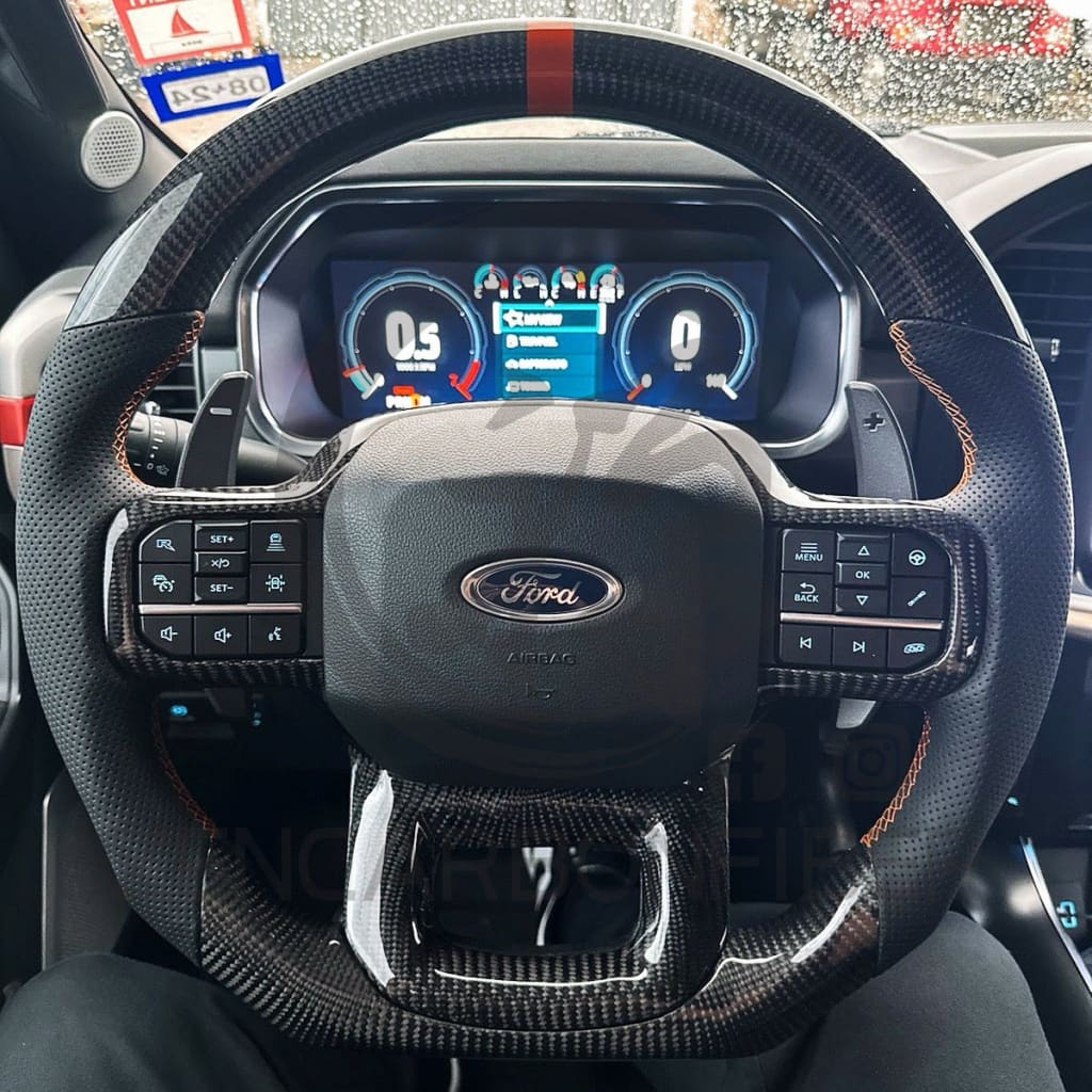 2021+ Ford F150 Raptor Carbon Fiber Steering Wheel
