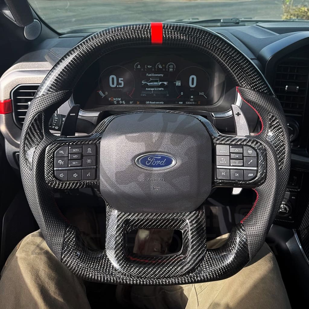 2021+ Ford F150 Raptor Carbon Fiber Steering Wheel