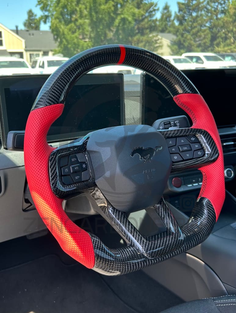2024+ Ford Mustang S650 Carbon Fiber Steering Wheel