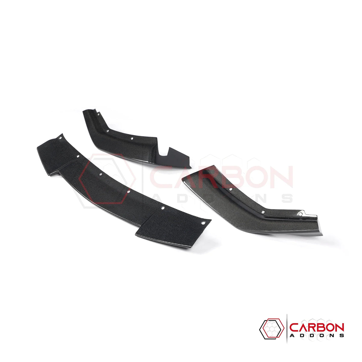 Real Carbon Fiber Front Lip Splitter for 2024+ Ford Mustang GT (3-Piece Set)