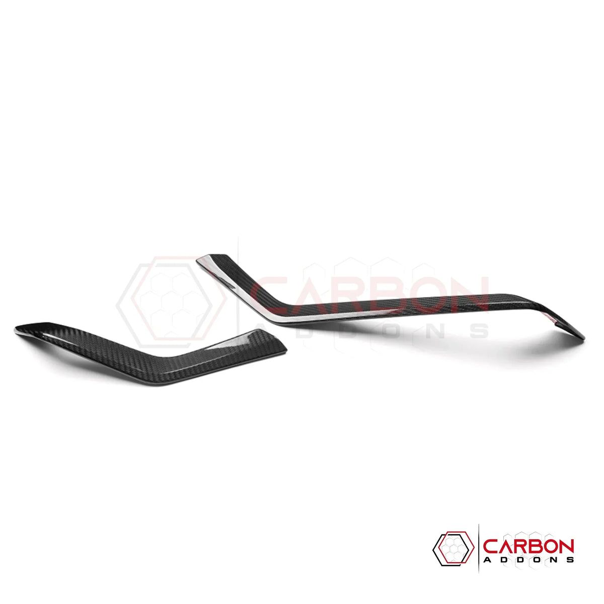 2026+ Corvette C8 Dashboard Outer Display Side Stripes Real Carbon Fiber Cover