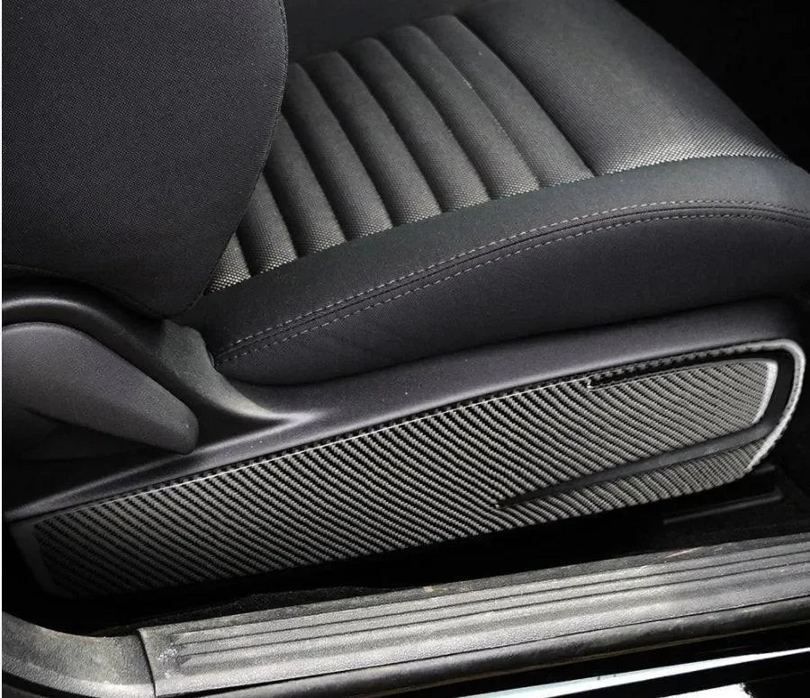 2pcs Carbon Fiber Seat Side Panel Overlay for Dodge Challenger 2015-2023