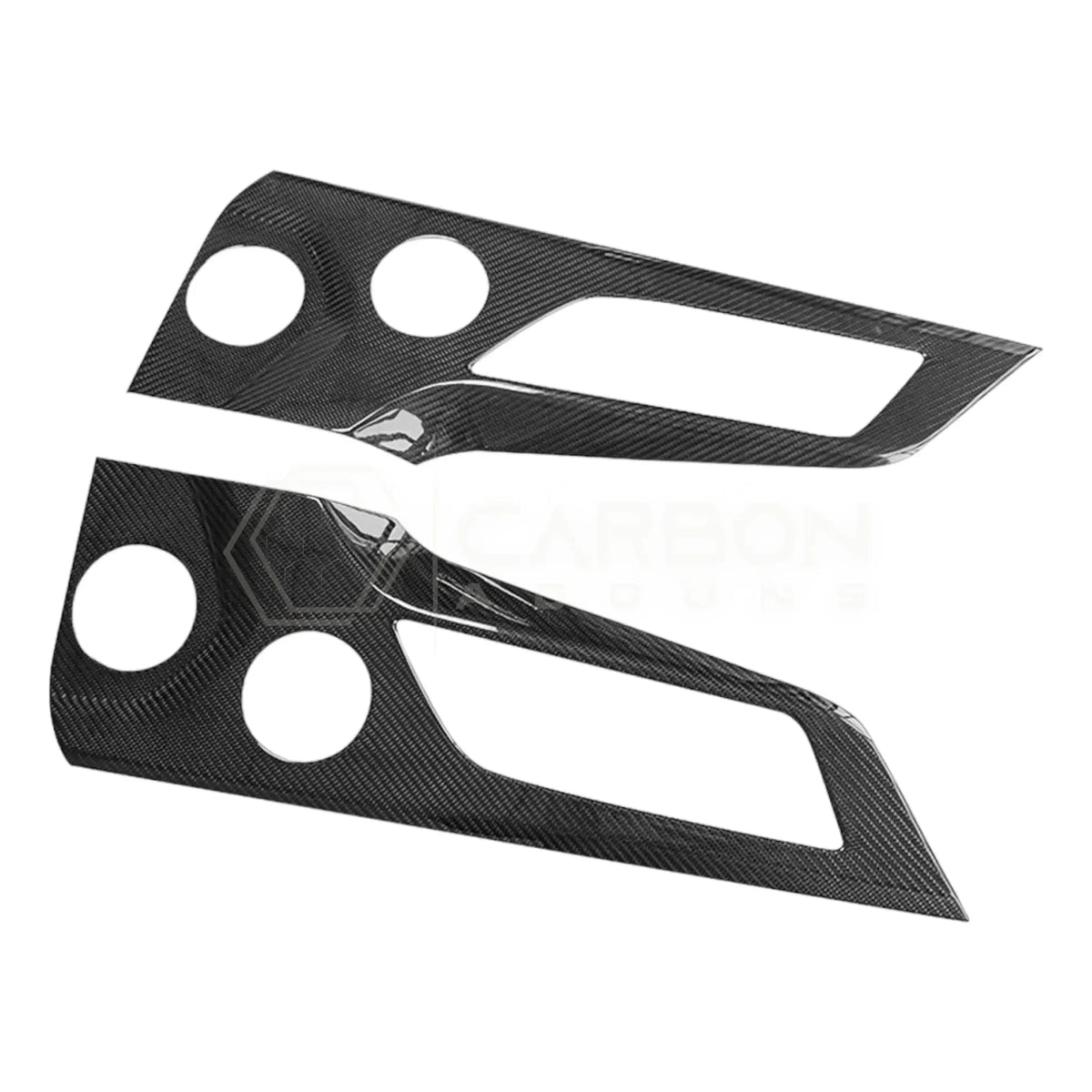 Real Carbon Fiber Door Handle & Speaker Panel Trim Covers for 2024+ Ford Mustang