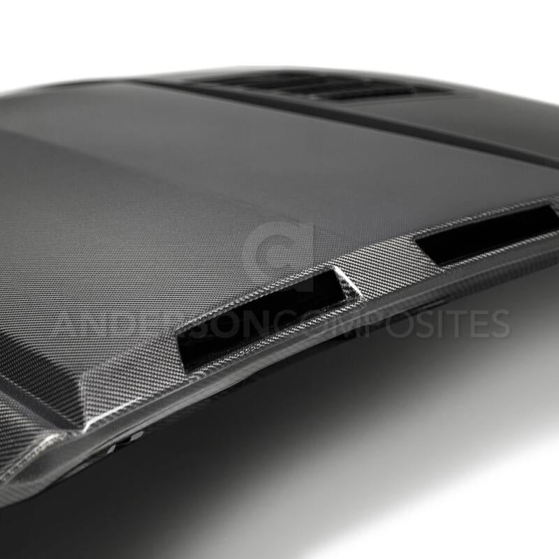 Anderson Composites 2018-2019 Ford Mustang Ram Air Double Sided Carbon Fiber Hood