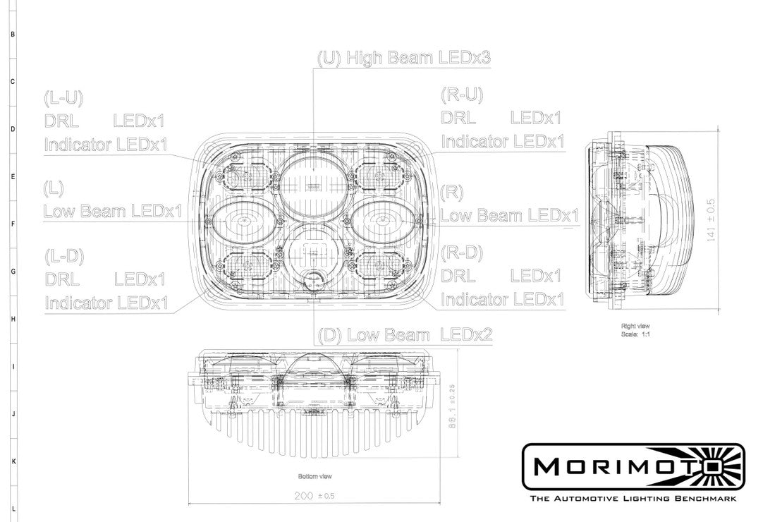 1984 - 1996 C4 Corvette Morimoto Bi-LED SEALED5 Headlights