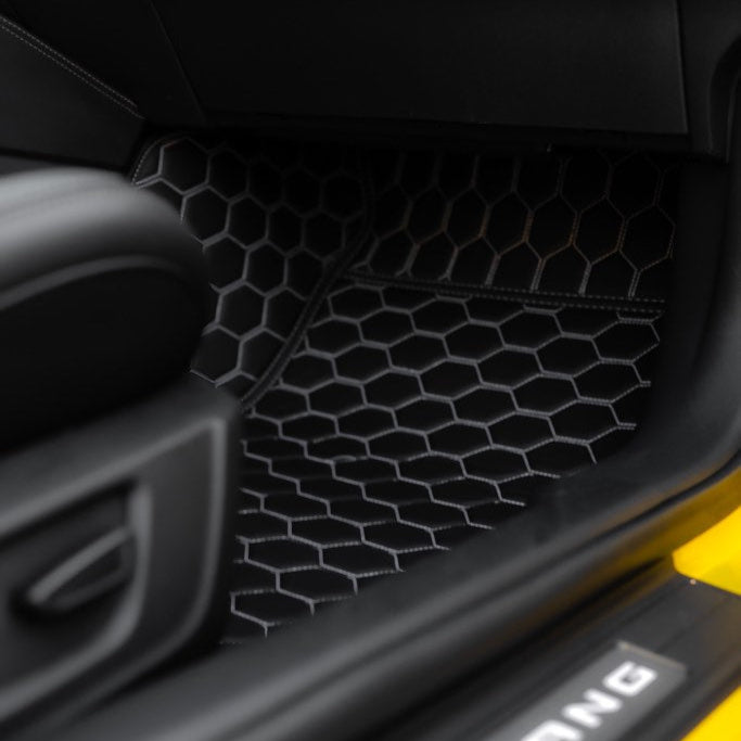 2024+ Ford Mustang S650 Honeycomb Leather Floor Mat
