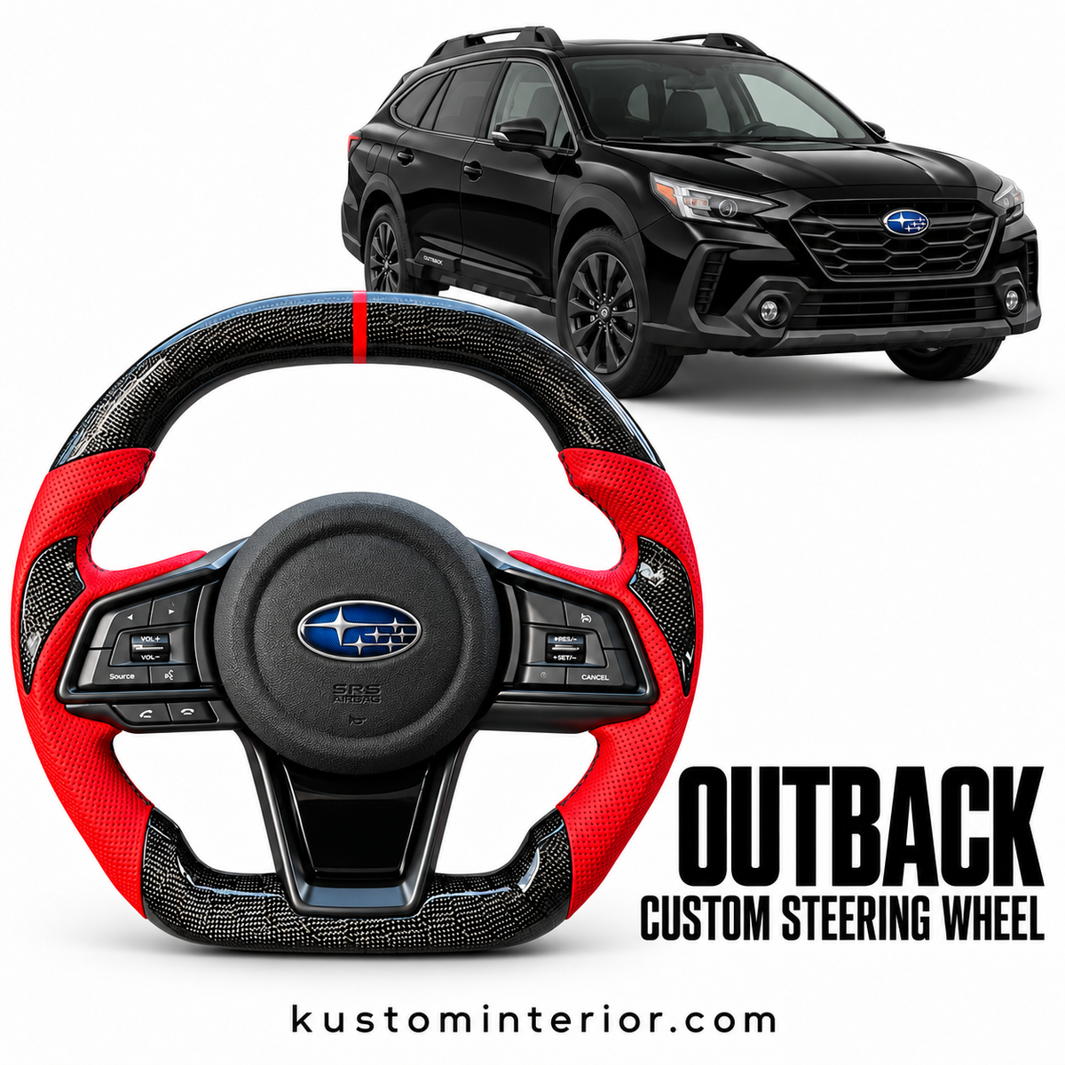 Subaru Outback Carbon Fiber Steering Wheel