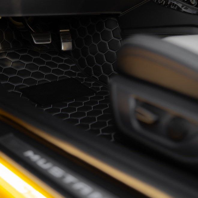 2024+ Ford Mustang S650 Honeycomb Leather Floor Mat