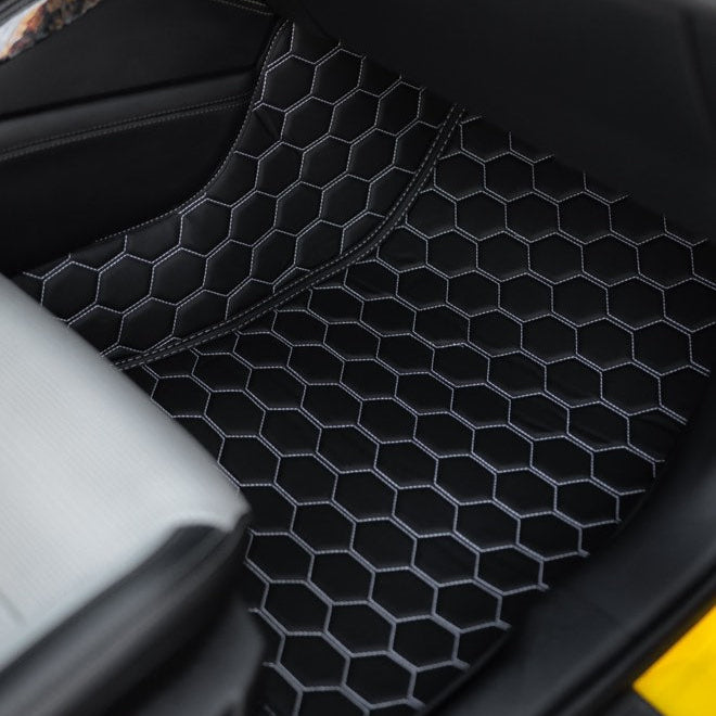 2024+ Ford Mustang S650 Honeycomb Leather Floor Mat