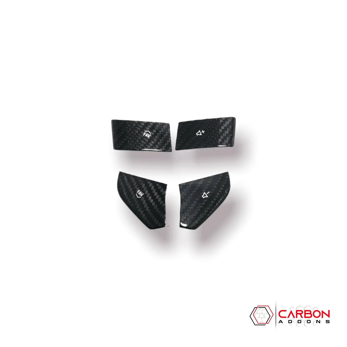 C8 Corvette Real Carbon Fiber Steering Wheel Volume Button Covers | Interior Upgrade (2020–2027)