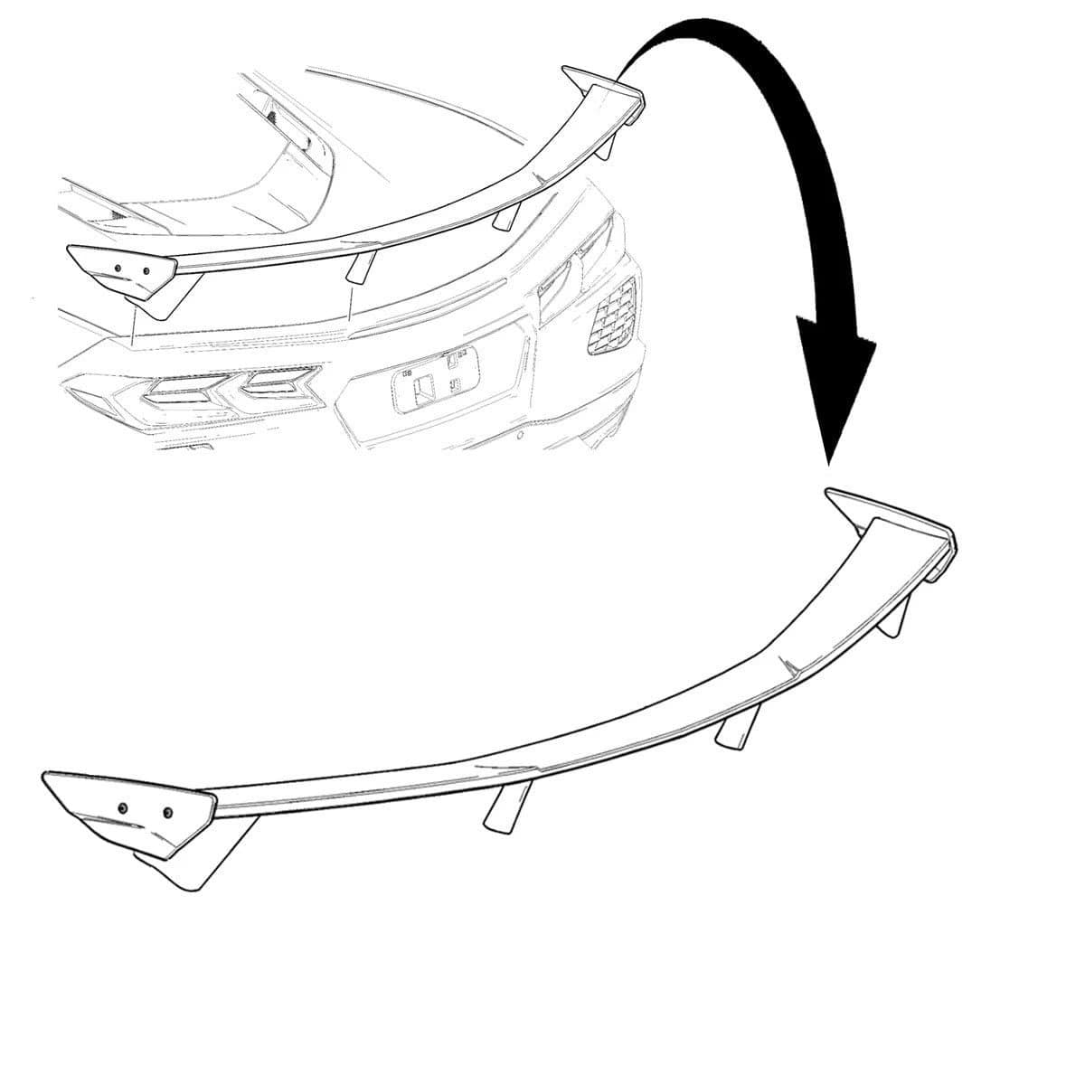 C8 Stingray High Wing Spoiler
