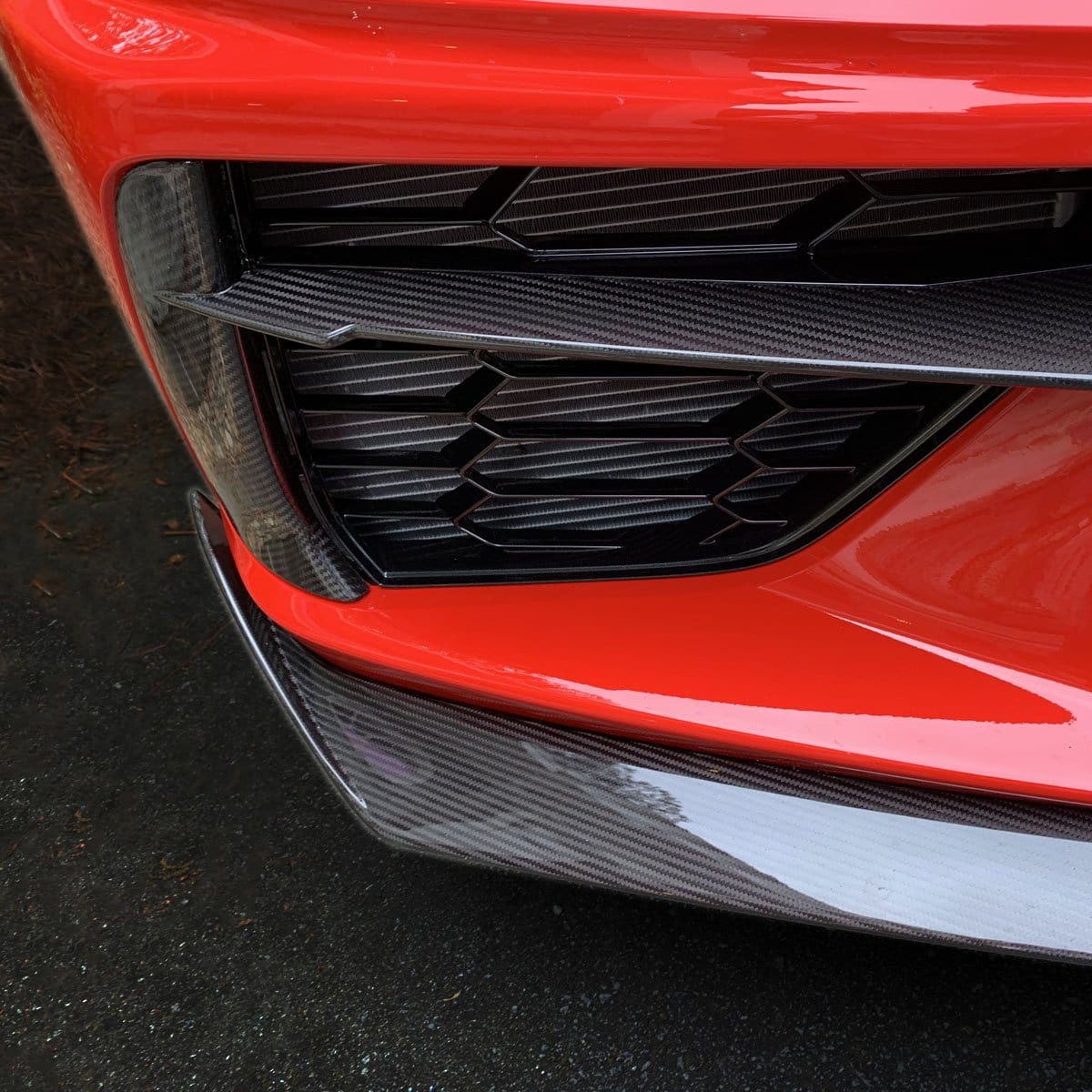 C8 Carbon Front Bumper Insert