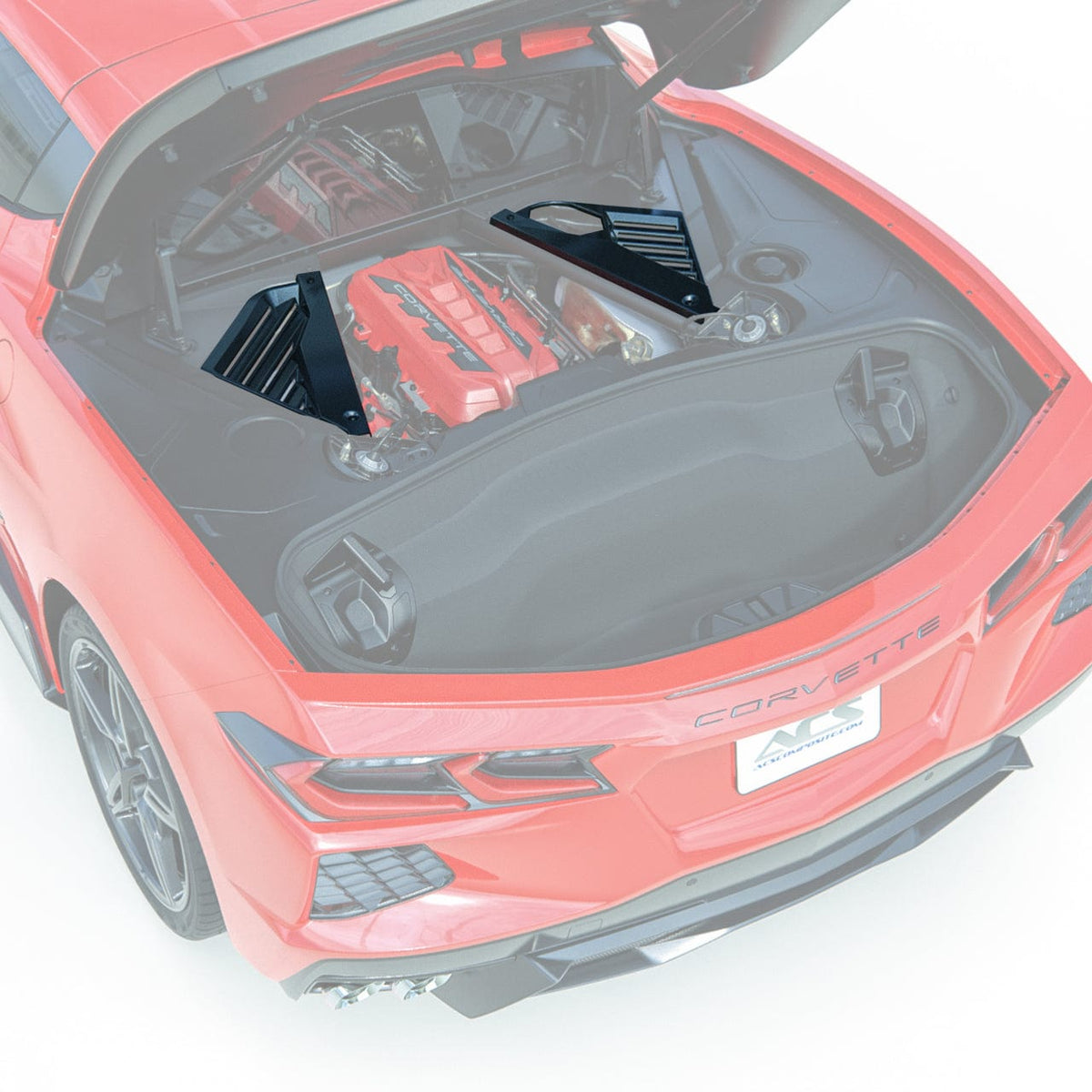 C8 Coupe Louvered Engine Panels