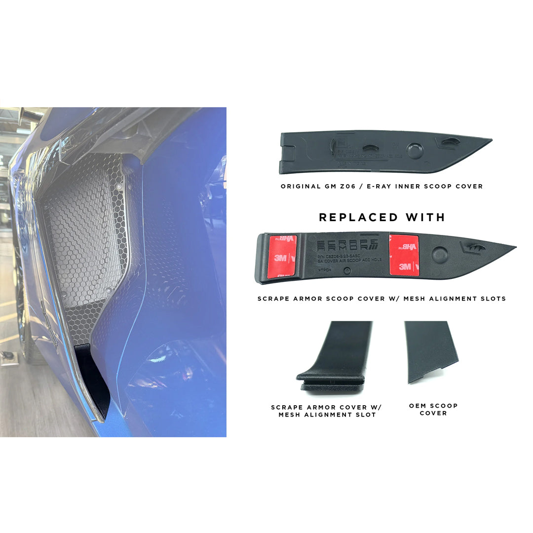 C8 Z06 GS E-Ray Side Intake Radiator Guards