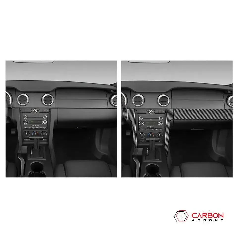 [5pcs] Real Carbon Fiber Lower Dash Overlay for Mustang 2005-2009
