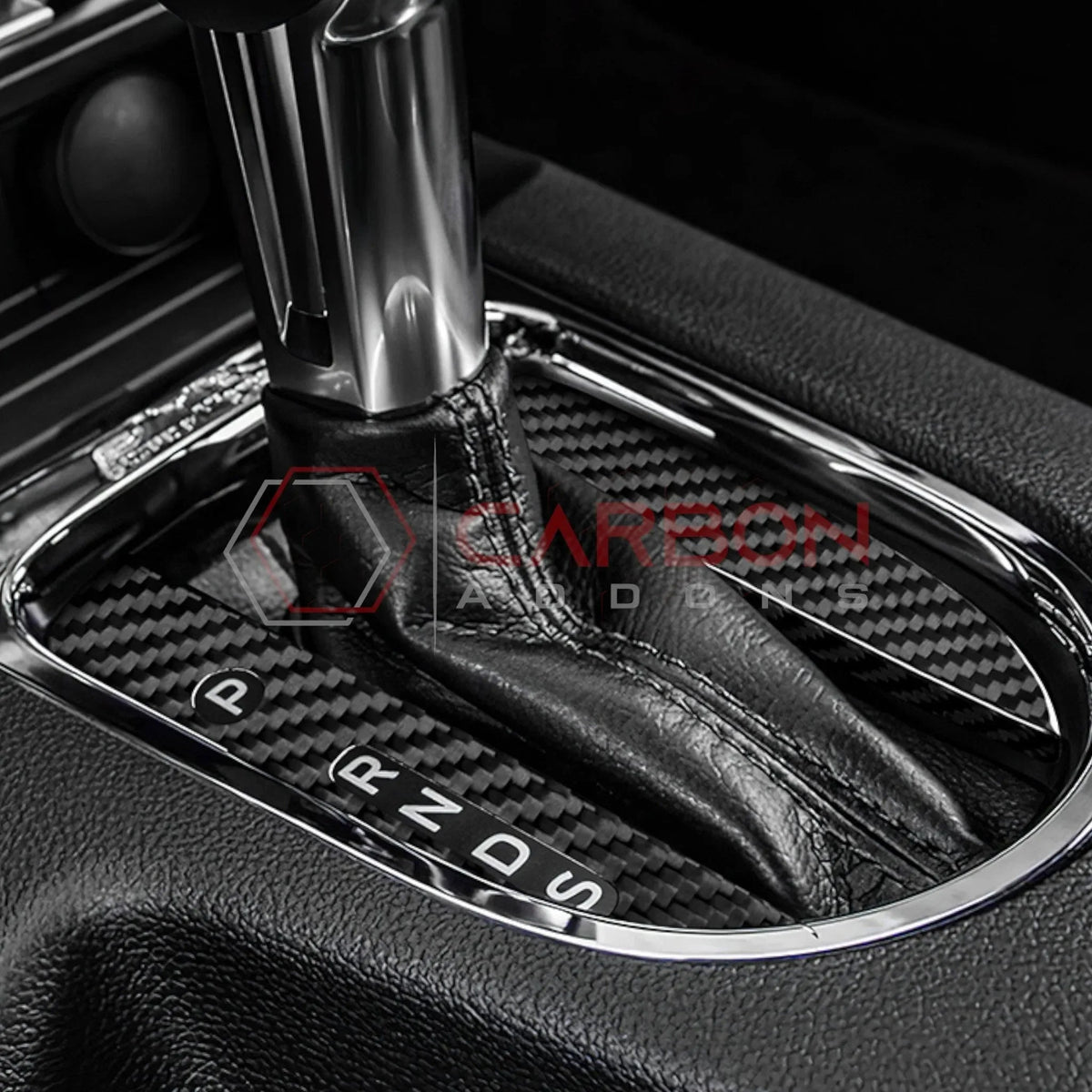 Carbon Fiber Automatic Gear Shift Bezel Cover for Mustang 2015-2023