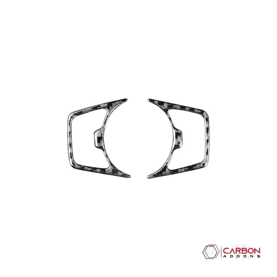 Real Carbon Fiber Headlight Switch Trim Overlay for Mustang 2015-2023