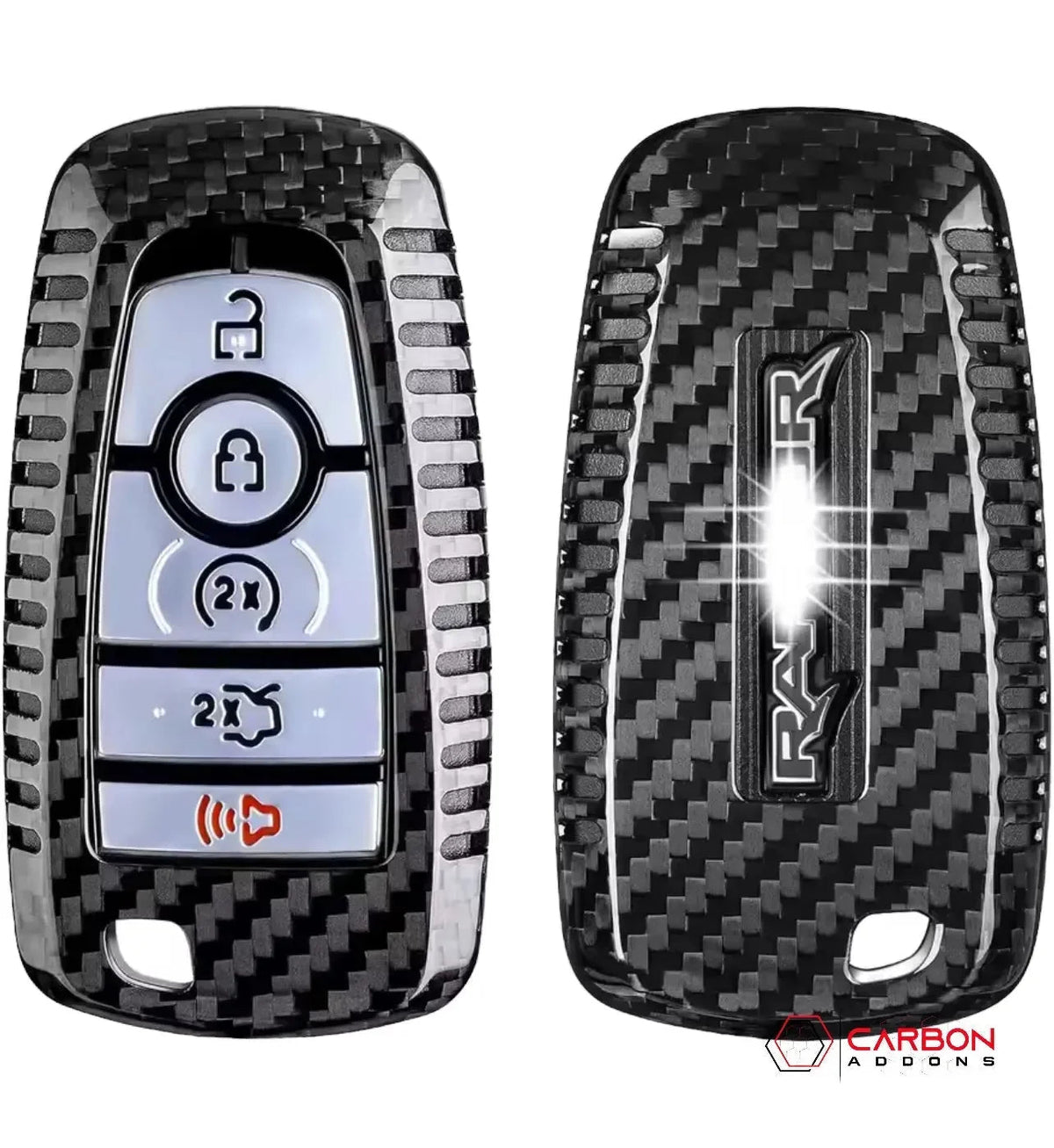 Real Carbon Fiber Key Fob Cover for 2017-2024 Ford F-150 Raptor