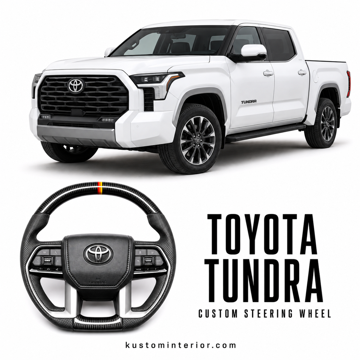 2024+ Toyota Tundra Carbon Fiber Steering Wheel (Custom Order)